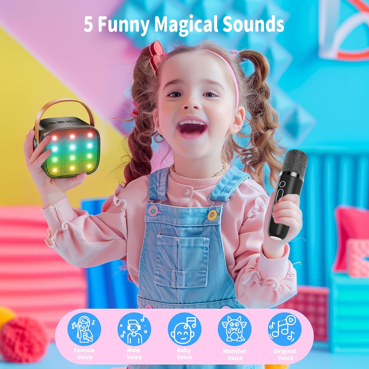 Detalle 2 de Ankuka Karaoke per bambini con 2 microfoni 🎤