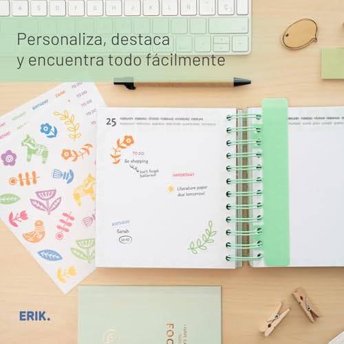 Thumbnail 4 de Grupo Erik Agenda Escolar 2025-2026 Día por Página Kraft — Agenda primaria con pegatinas