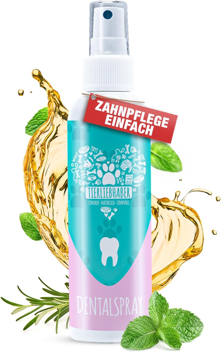 Detalle de TIERLIEBHABER Dentalspray für Hunde zur Zahnpflege – natürlich, ohne Bürste