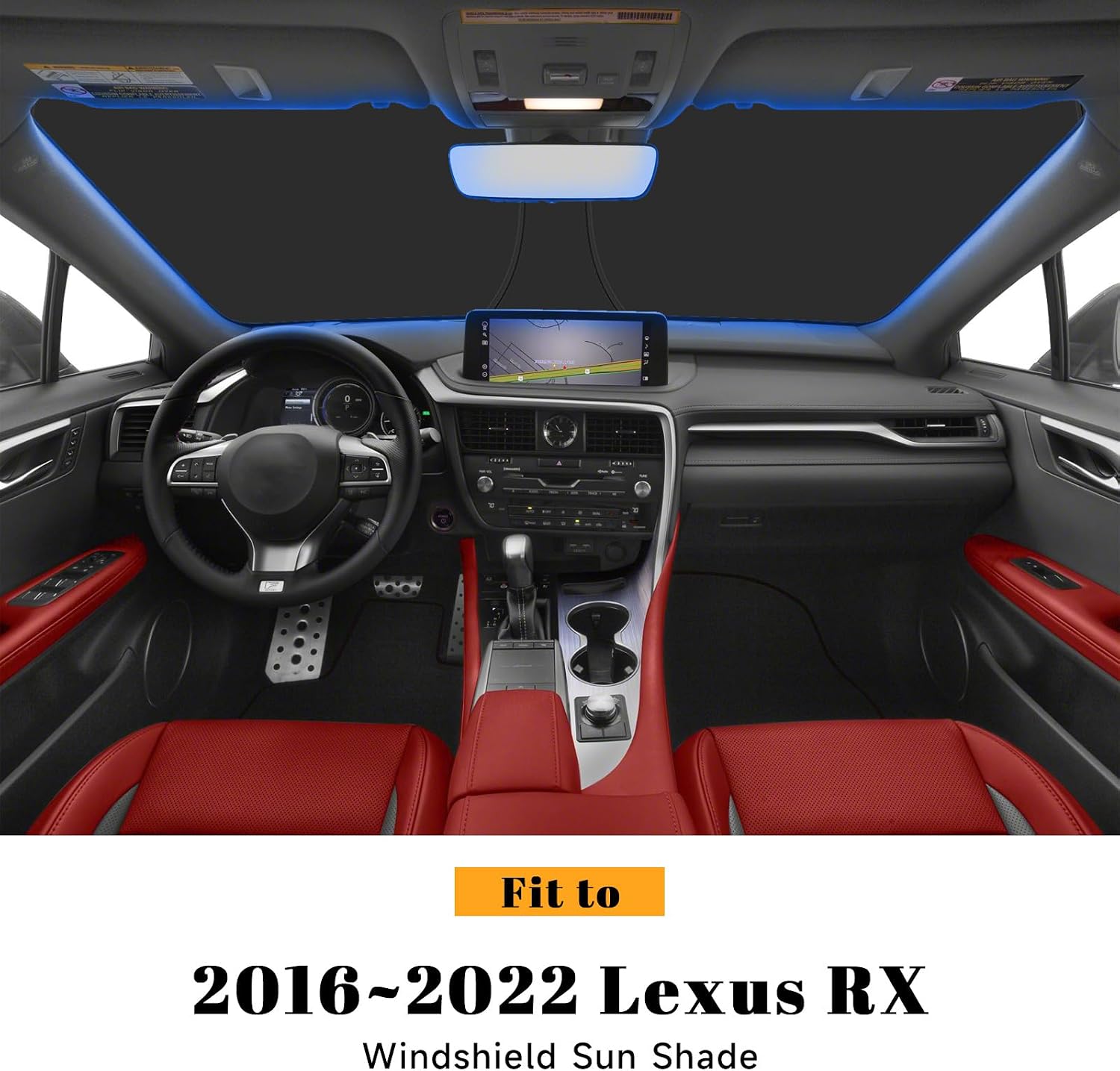 Detalle 2 de PeakPurit Windshield Sun Shade for Lexus RX 2016–2022