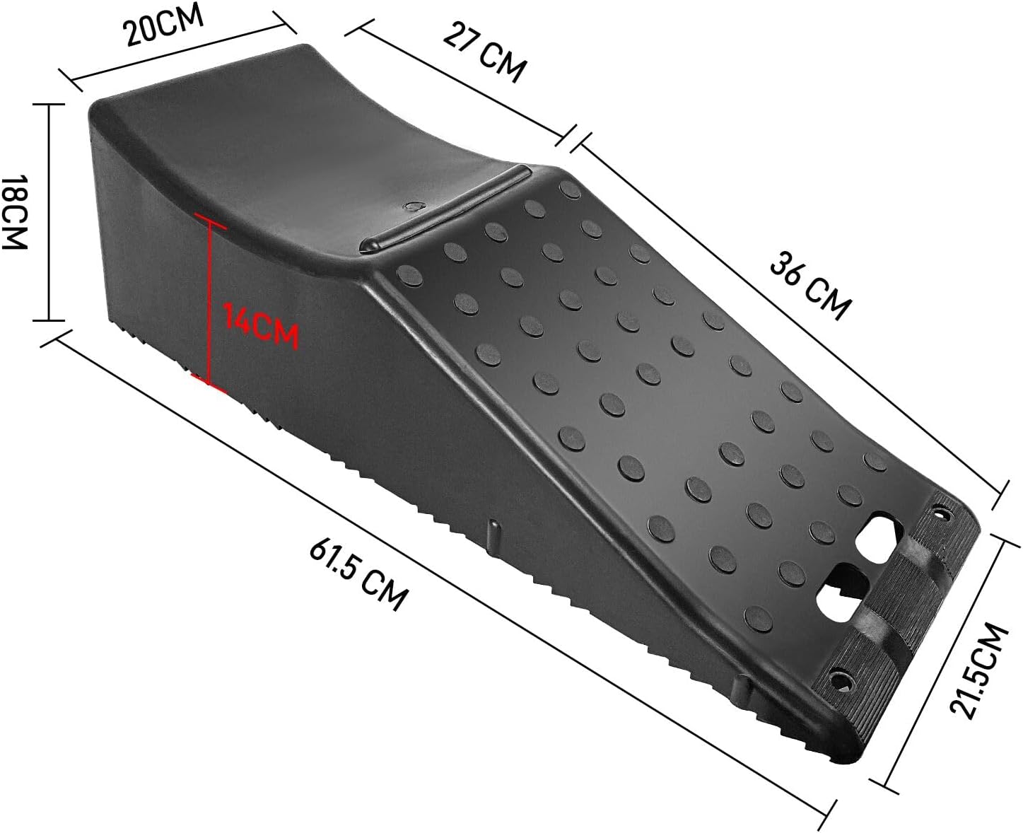 Thumbnail 1 de KATSU Caravan Leveling Ramps (set of 2) heavy-duty plastic garage vehicle ramps for lifting