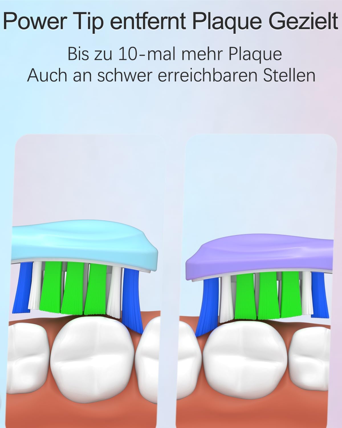 Detalle de Jarubekil 12er Ersatzbürsten für Philips Sonicare (kompatibel, Medium) – Aufsteckbürsten für u. a. 5500, 5300, 9000, 6100