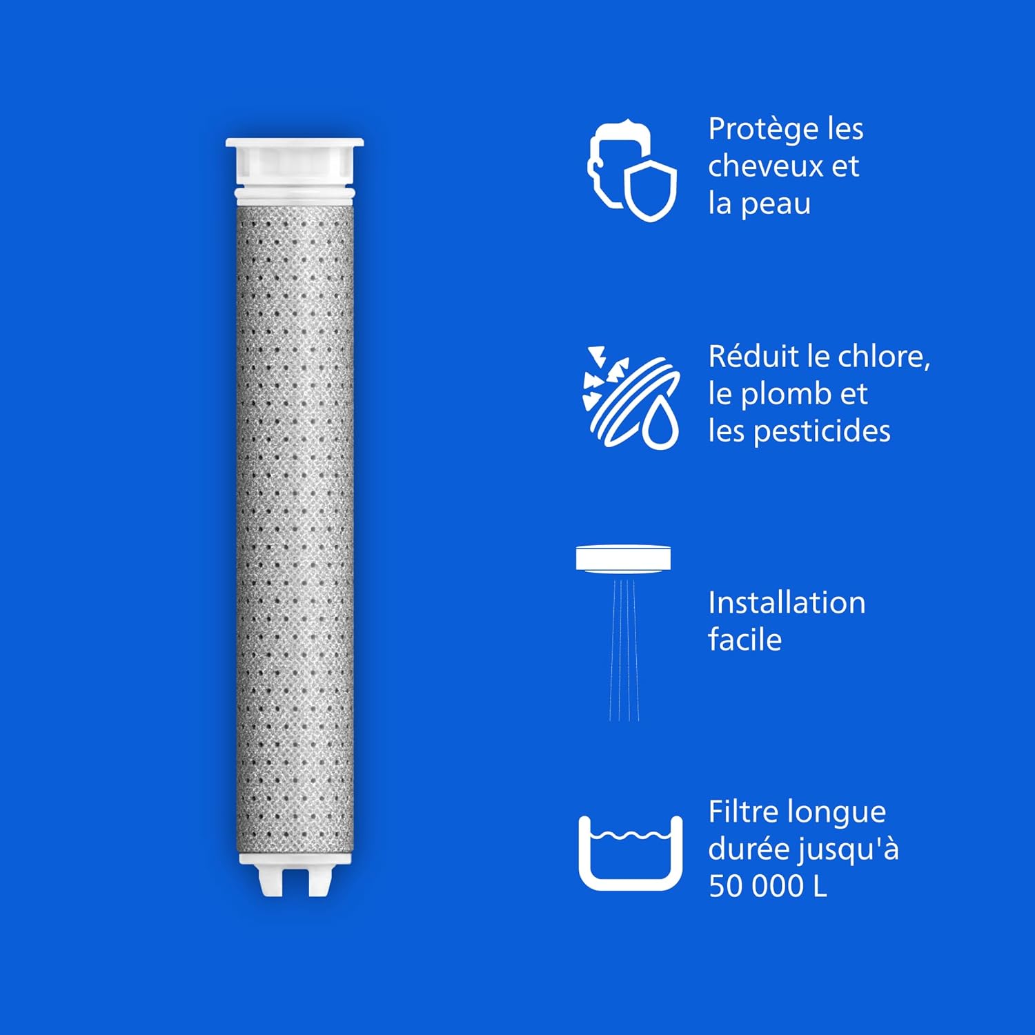 Thumbnail 4 de Philips Pommeau de douche avec filtre — purification efficace et 3 jets pour peau et cheveux