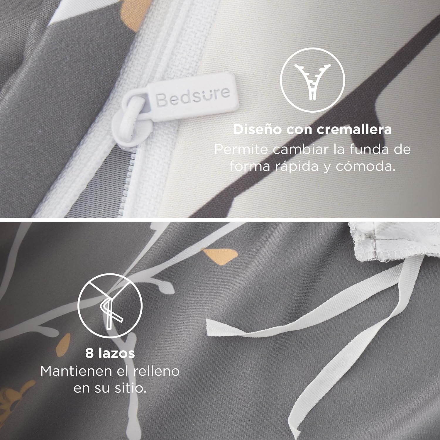 Thumbnail 4 de Bedsure Housse 220x240 cm Parure Réversible