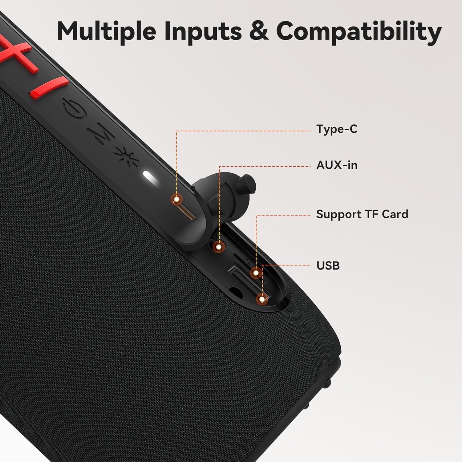 Thumbnail 4 de Oraolo 24W Bluetooth Speaker with RGB Party Lights, Bluetooth 5.4 and IPX6