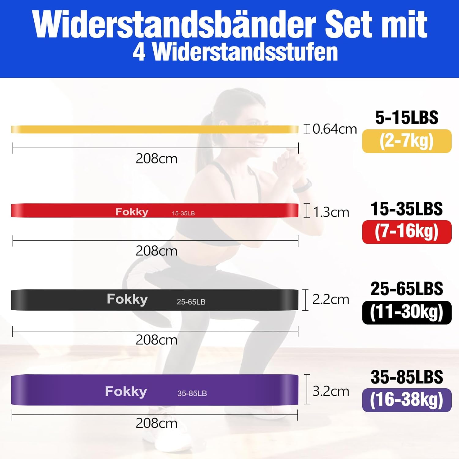Thumbnail 1 de Fokky Resistance Bands Set 4 Stufen 🏋