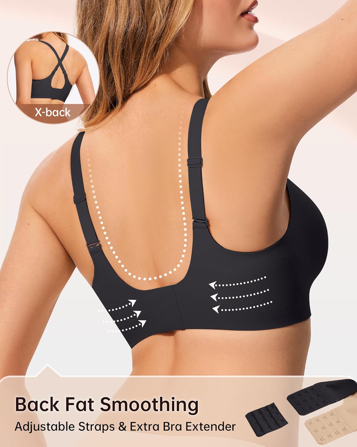 Thumbnail 3 de LetsJoli Wireless Push Up Bralette (No Underwire) with Seamless Full Coverage
