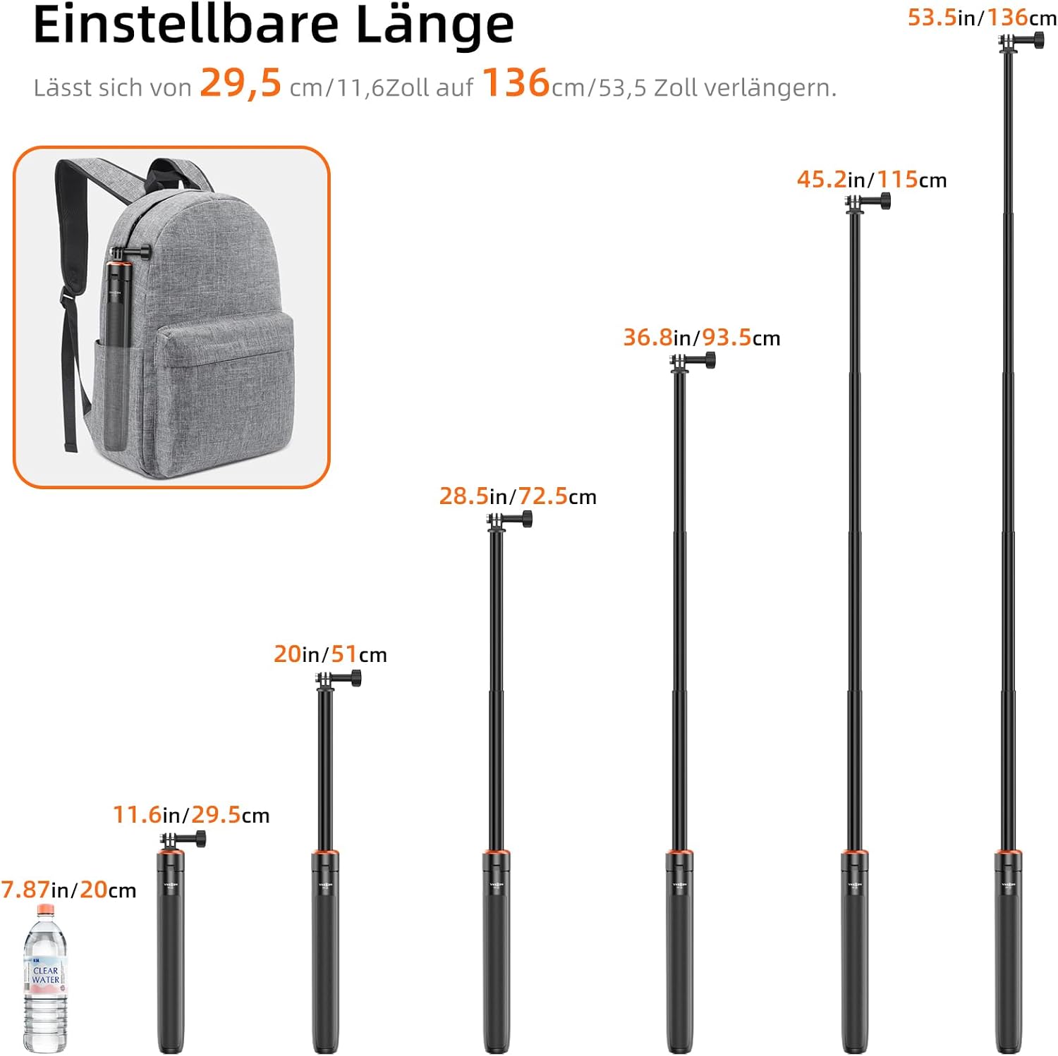Thumbnail 4 de Vkesen TP-22 Selfie Stick 136 cm