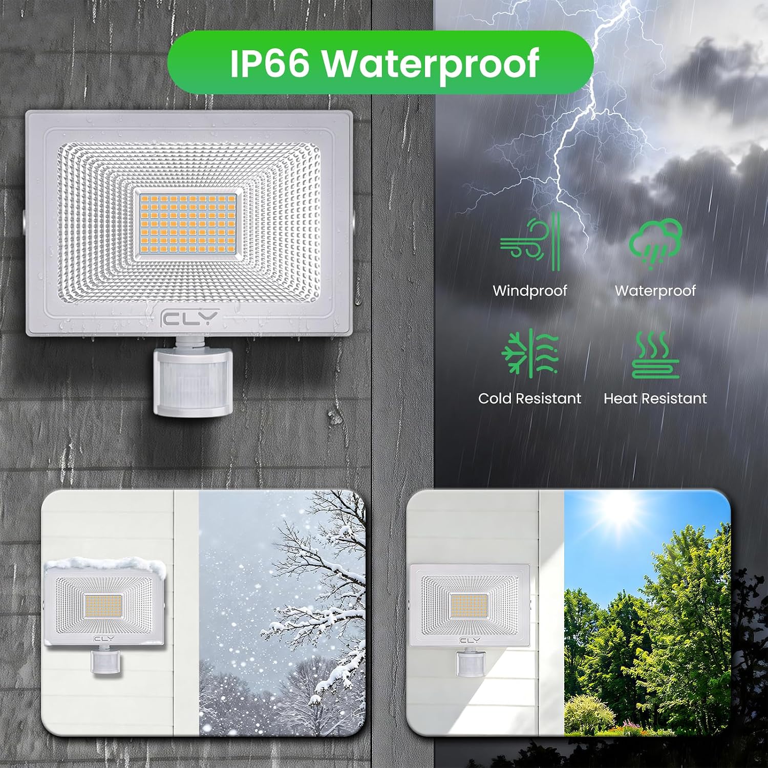 Detalle de CLY faretto LED da esterno con sensore di movimento 50W IP66 (2700K)