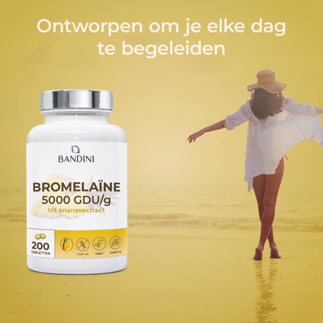 Detalle de BANDINI Bromelaïne 5000 GDU/g, 200 maagresistente tabletten