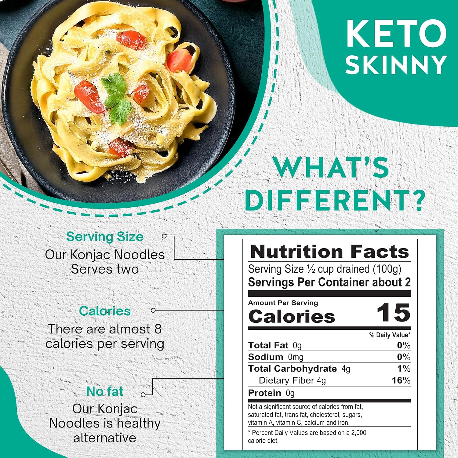 Detalle 2 de Nashi Shirataki Konjac Fettuccine 8×190g 🍝