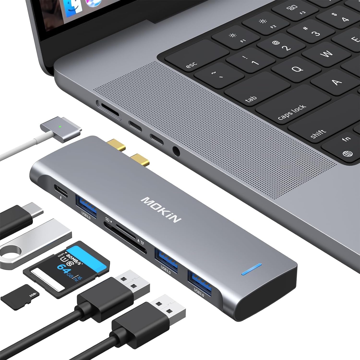 Detalle de MOKiN USB-C Adapter 6-in-1