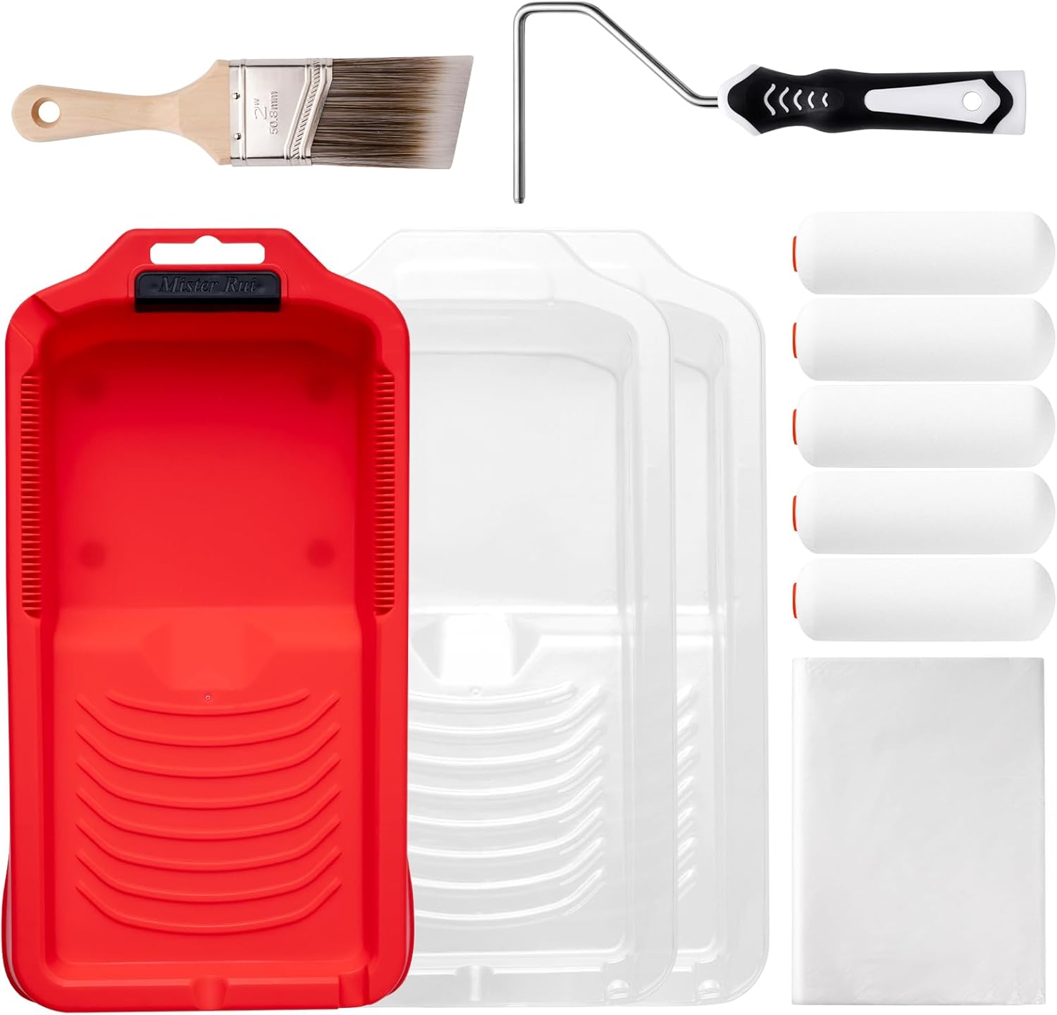 Thumbnail 6 de Mister Rui Foam Paint Roller Set (4") for smooth finishes on flat surfaces