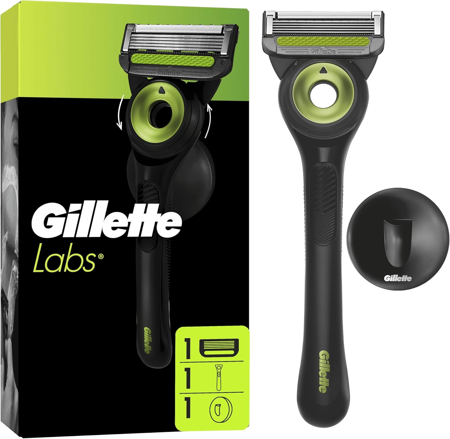 Thumbnail 6 de Gillette Labs Neon Night : rasoir pour homme avec barre exfoliante et 8 recharges
