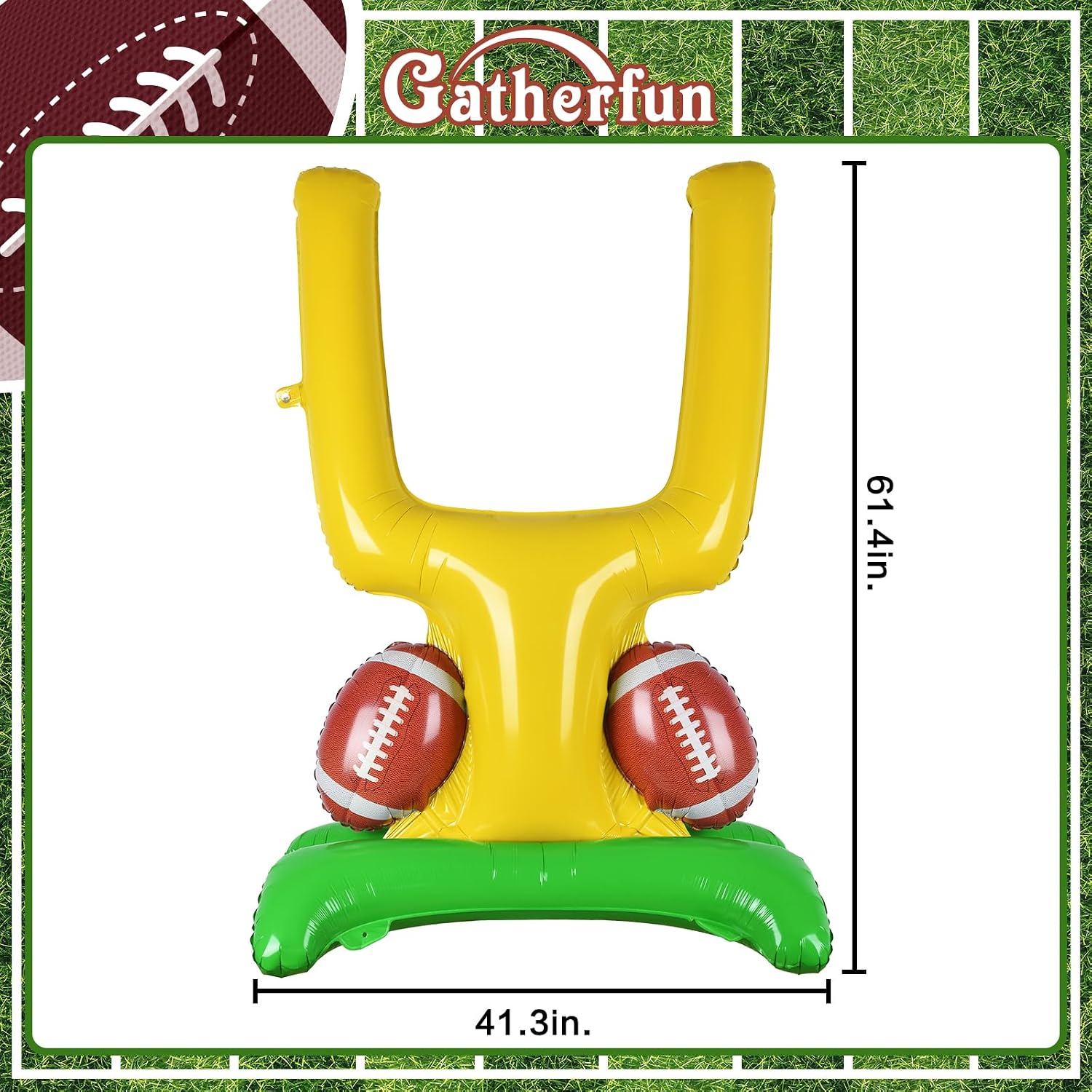Detalle 2 de Football Party Supplies Kit โ Goal Post Balloon Set ๐