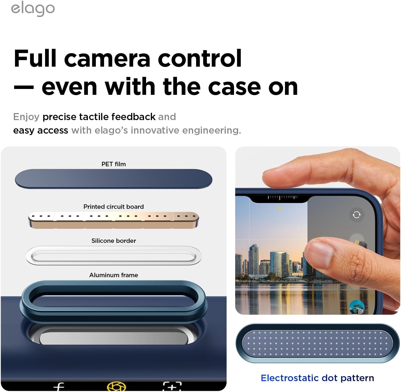 Detalle de elago Cover Magnetica in Silicone Liquido per iPhone 17 Pro Max (6,9") – Compatibile MagSafe e Antiurto, Indaco Jeans