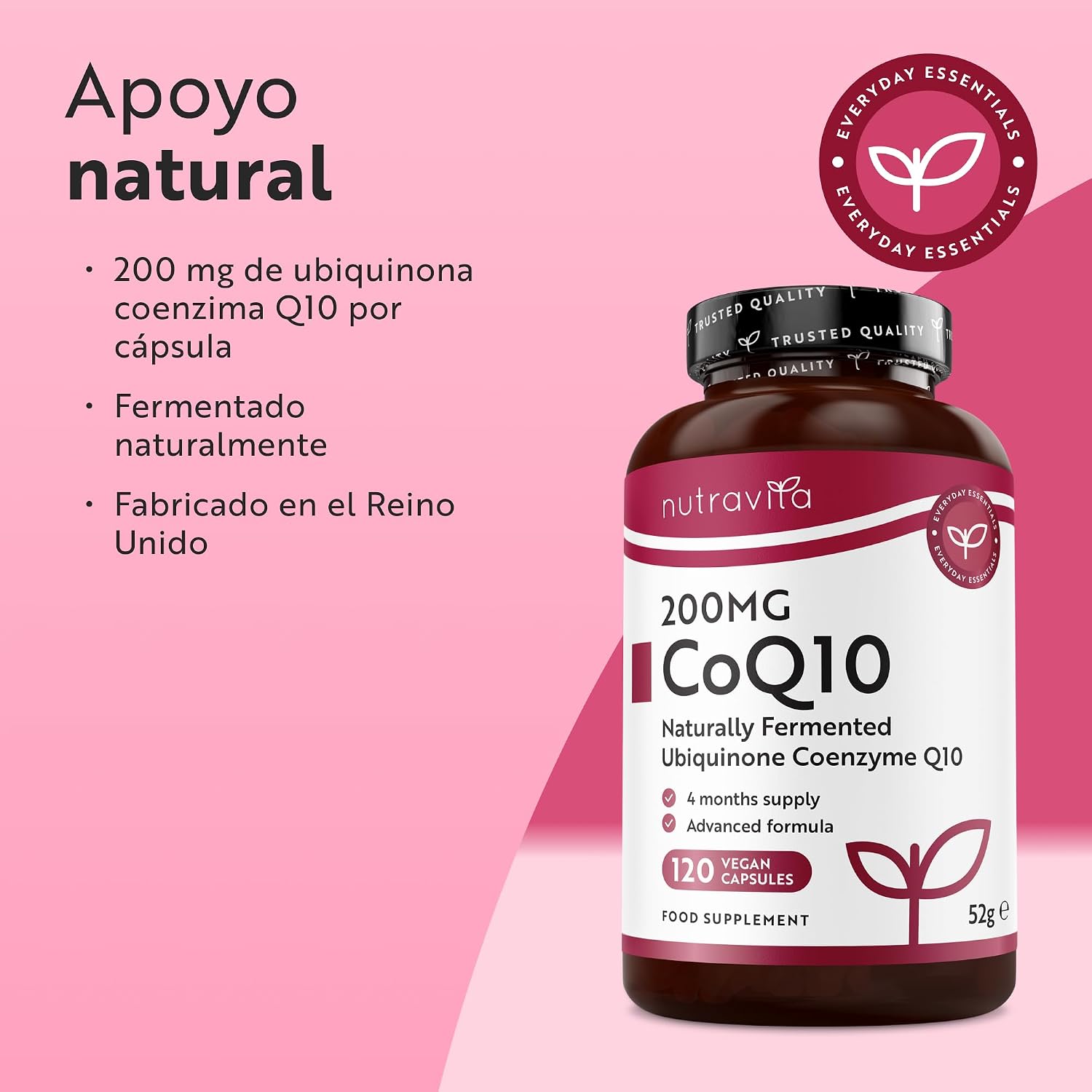Detalle 2 de Nutravita Coenzima Q10 200 mg - 120 cápsulas