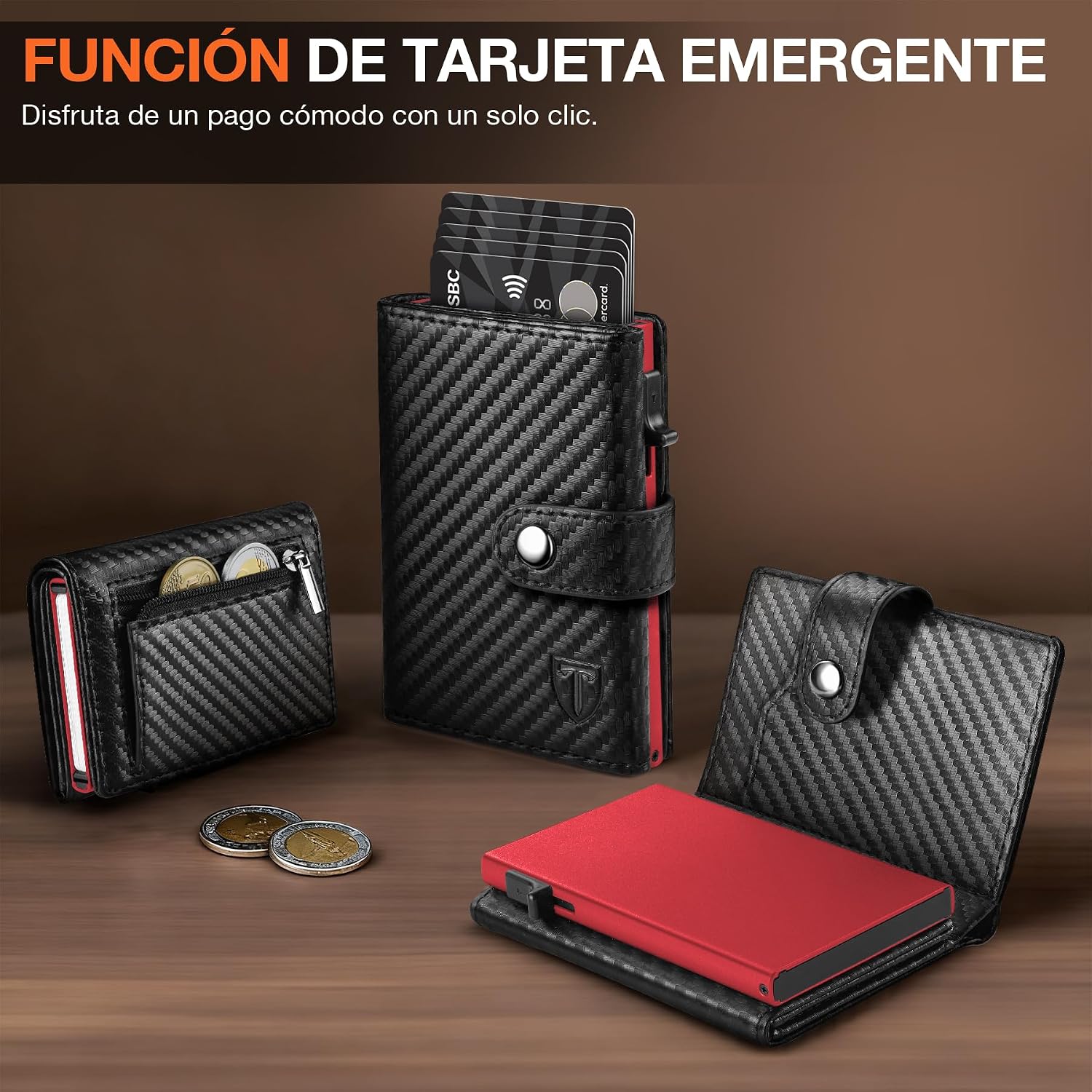 Detalle 1 de TENBST billetera para hombre Smart Wallet