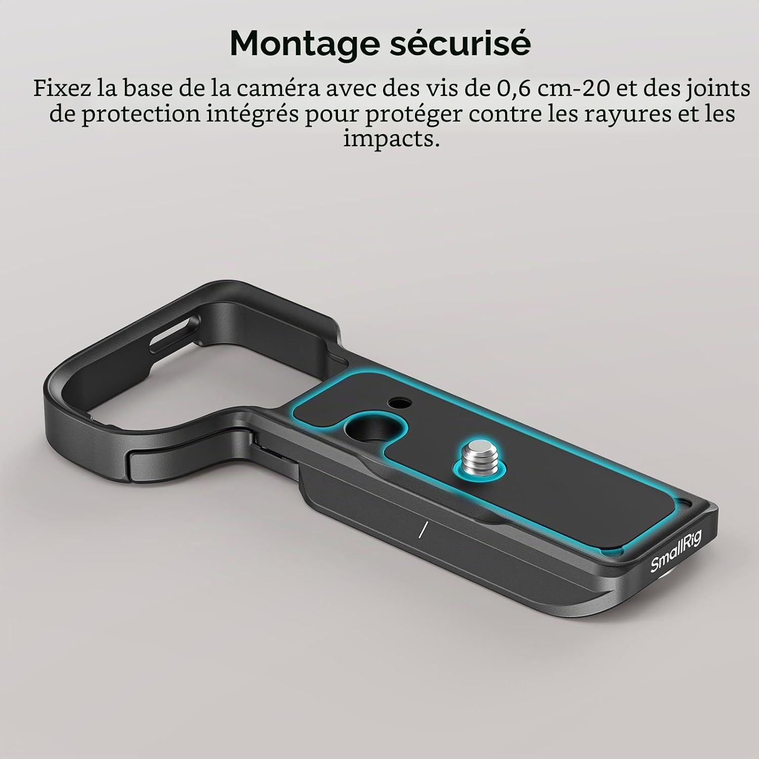 Detalle 2 de SmallRig plaque de base pour Sony ZV-E10 II – montage inférieur avec plaque à dégagement rapide Arca