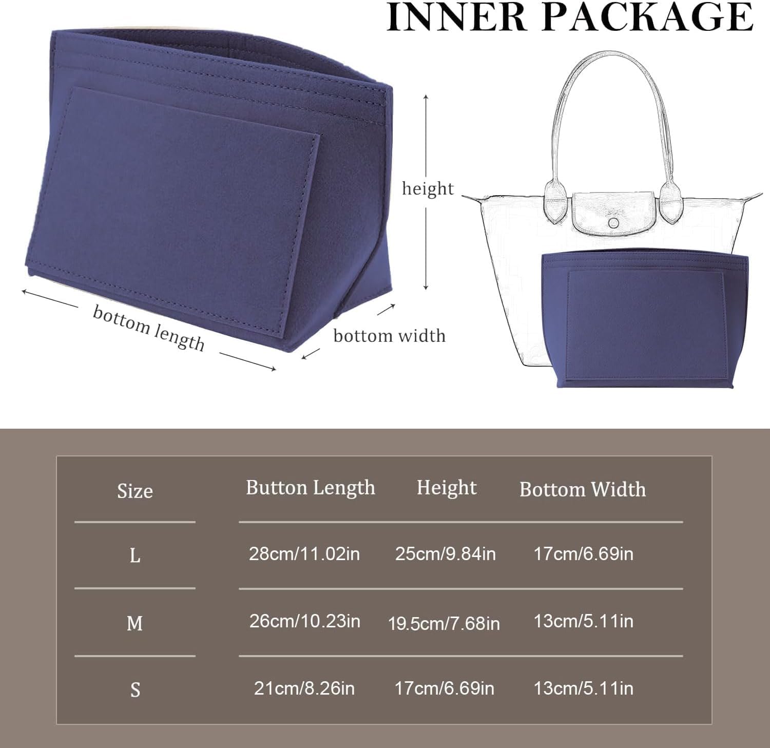 Detalle 2 de Sunshine smile Organizer für Longchamp Pliage M 26 cm