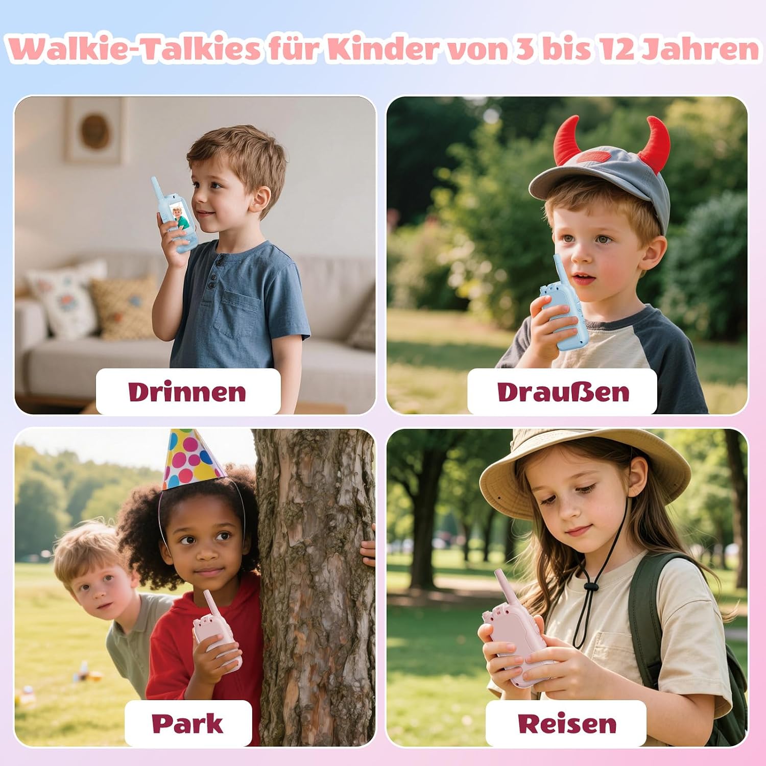 Thumbnail 5 de Dr. RiaoRiao Walkie Talkie mit Video – Outdoor-Spielzeug für Mädchen und Jungen 4–10 Jahre