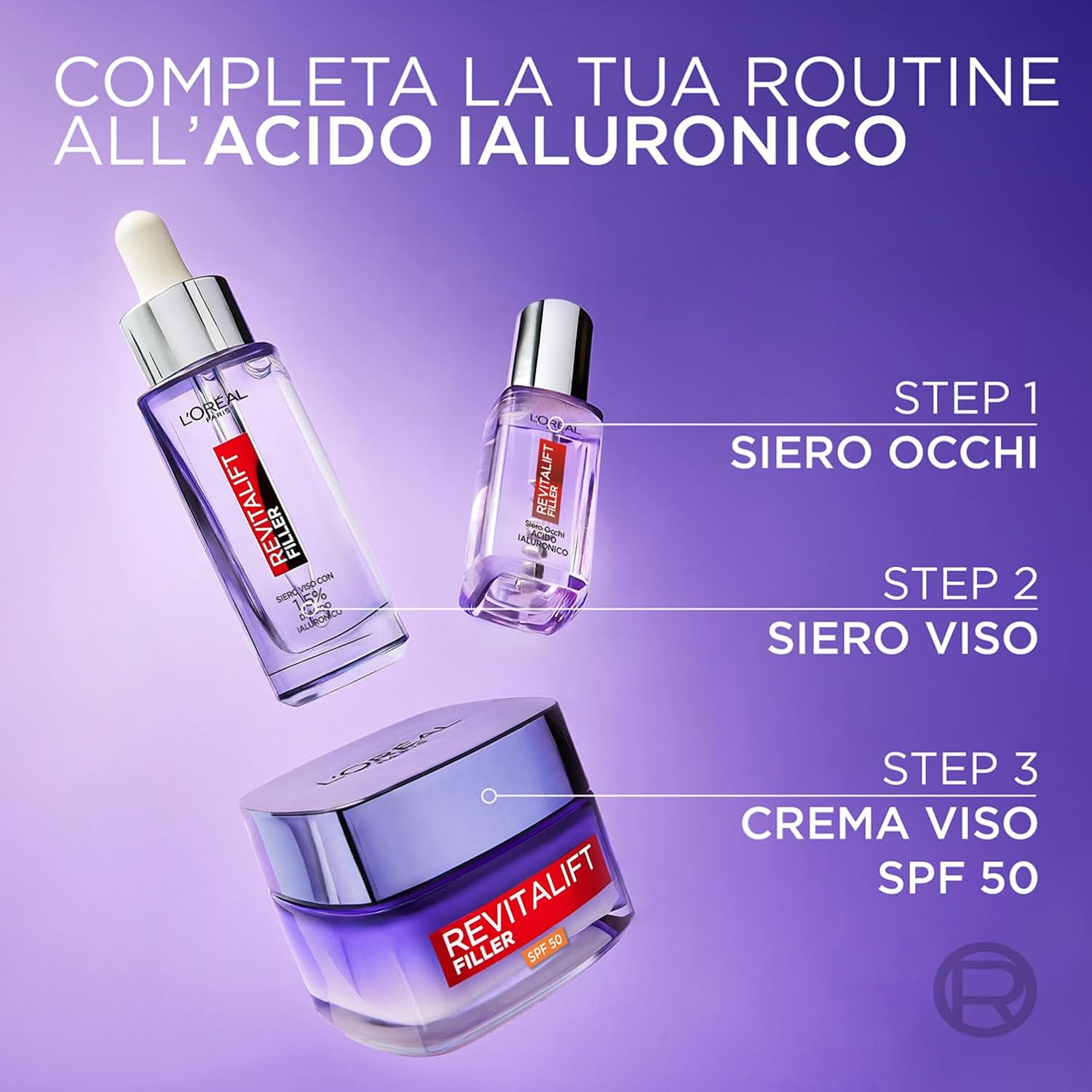 Thumbnail 5 de L’Oréal Paris Revitalift Filler SPF50: crema viso giorno anti-rughe con acido ialuronico, per tutti i tipi di pelle