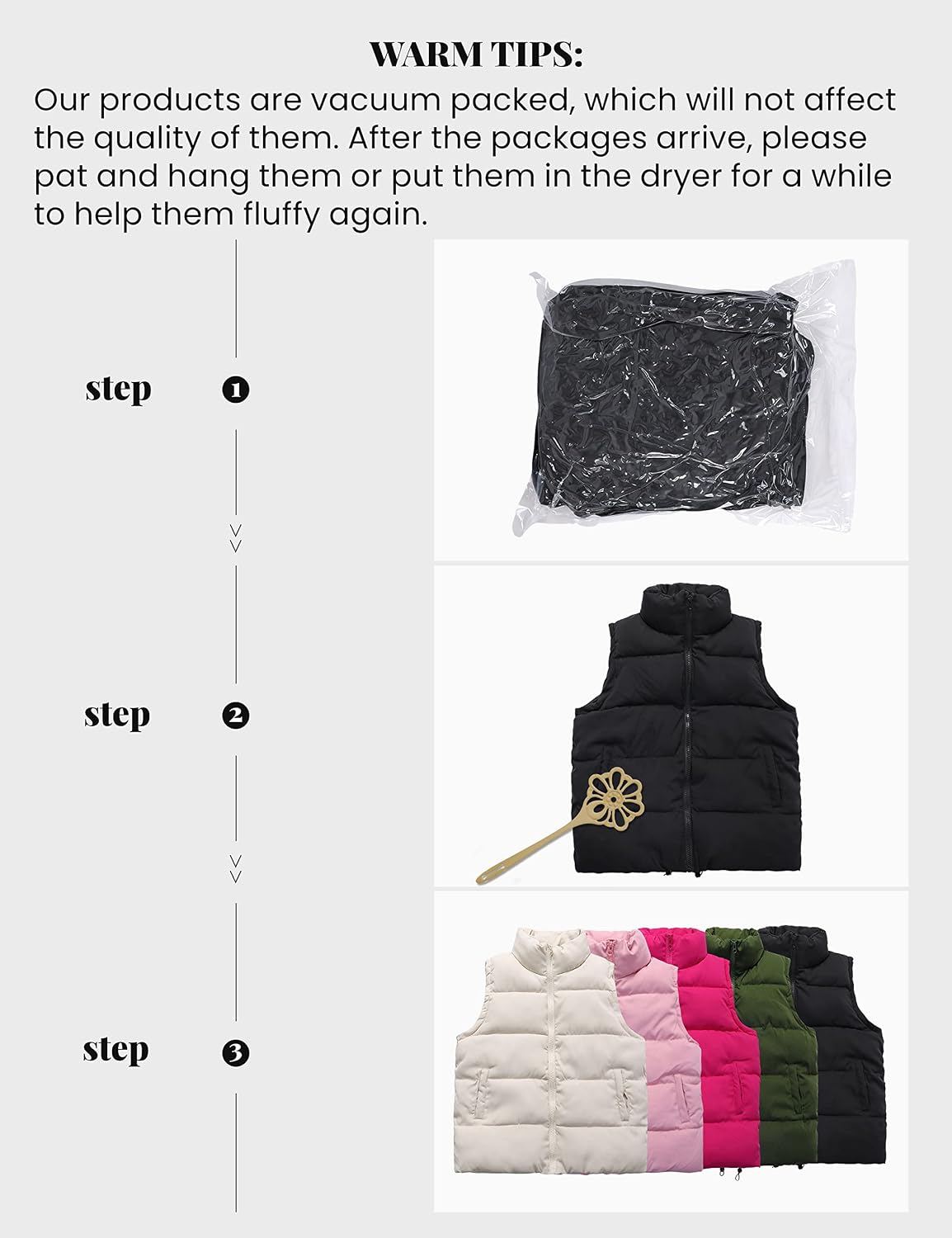 Thumbnail 6 de Athlisan Zip Up Puffer Vest 47.2"