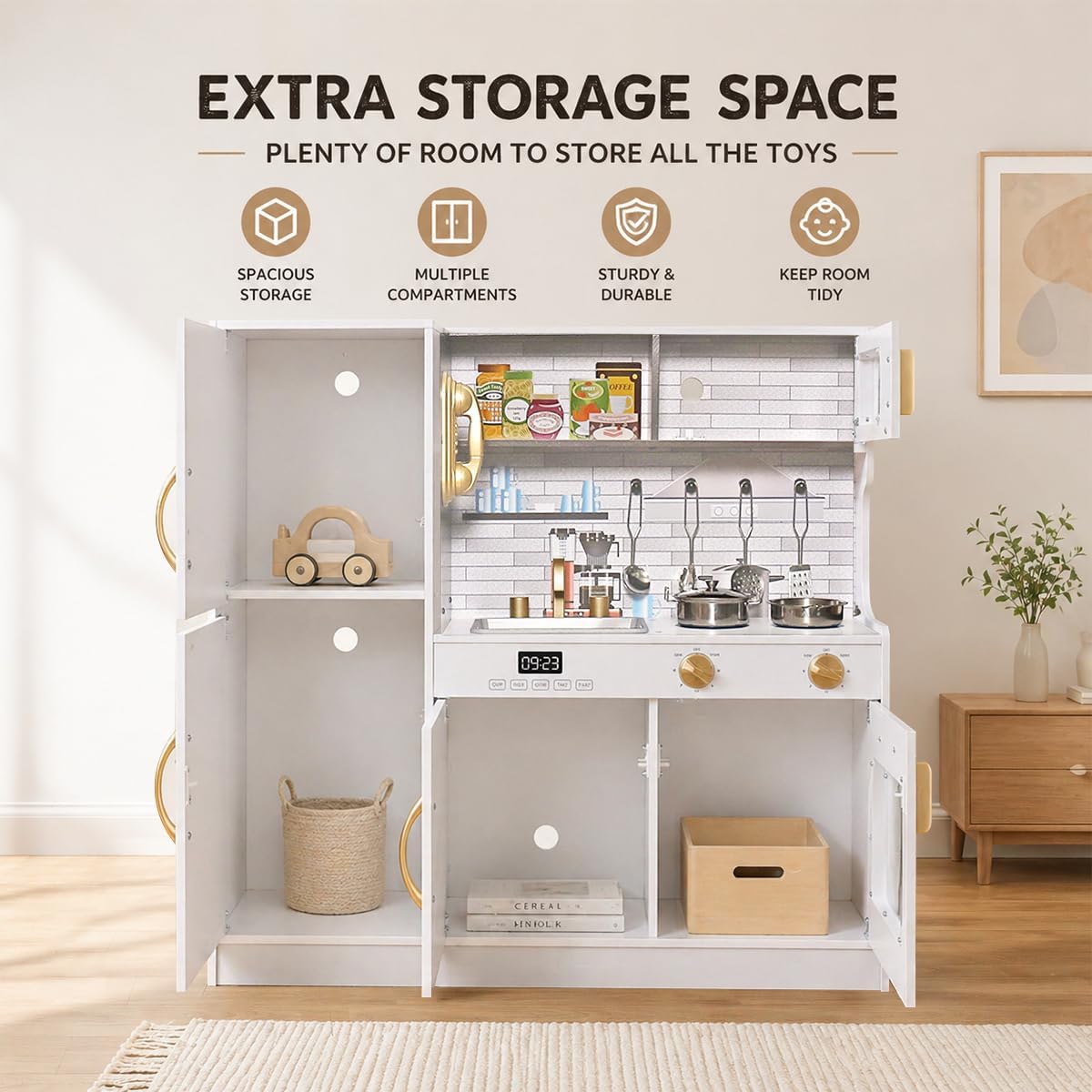 Thumbnail 1 de Wooden Pretend Play Kitchen Set