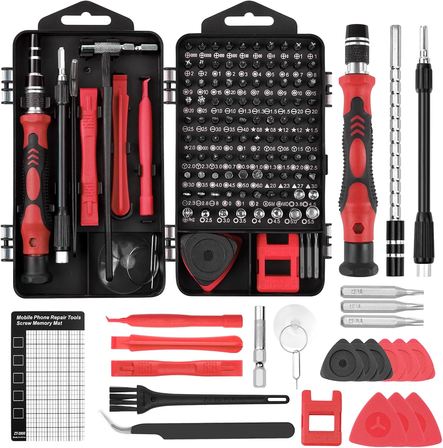 Detalle de OSDUE 124-in-1 precisieschroevendraaierset met 101 bits en magnetische opslag