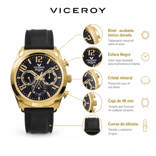 Thumbnail 3 de Viceroy Magnum 40347-95: Reloj analógico masculino de acero inoxidable, 46 mm