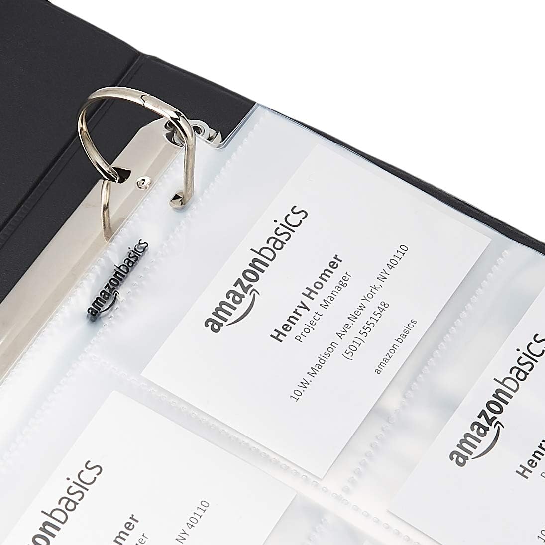 Detalle 2 de Amazon Basics 9-Sleeve Trading Card Protectors Binder Pages (100-Pack)