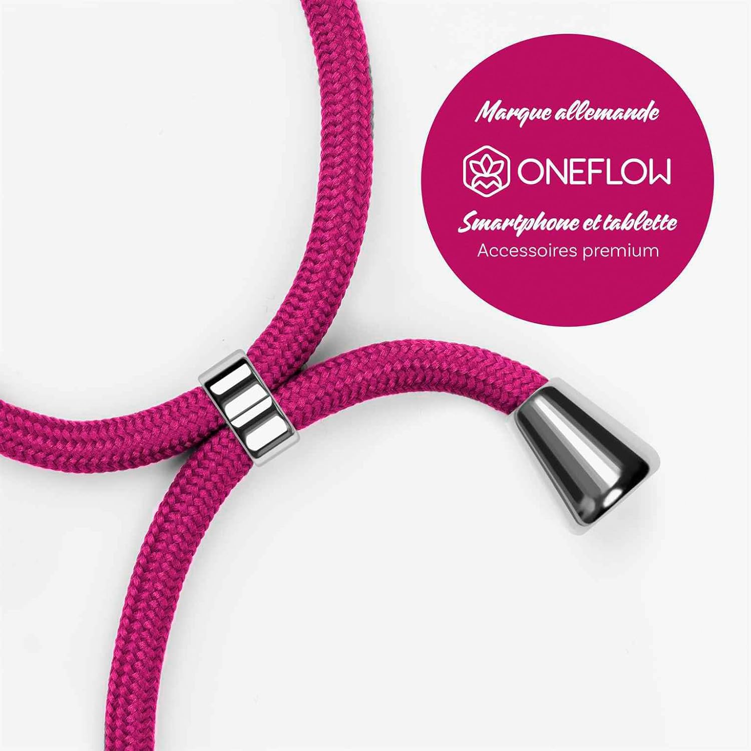 Detalle de ONEFLOW Twist Case Coque avec cordon pour Samsung Galaxy A16 — Protection 360° et style à porter autour du cou