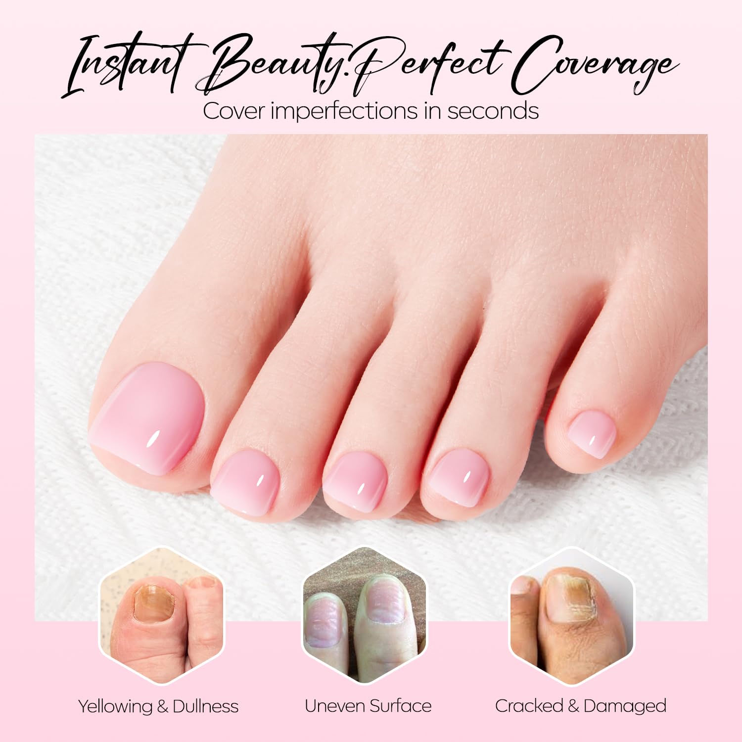 Detalle de Modelones Press-On Toenails, 36-Piece Set