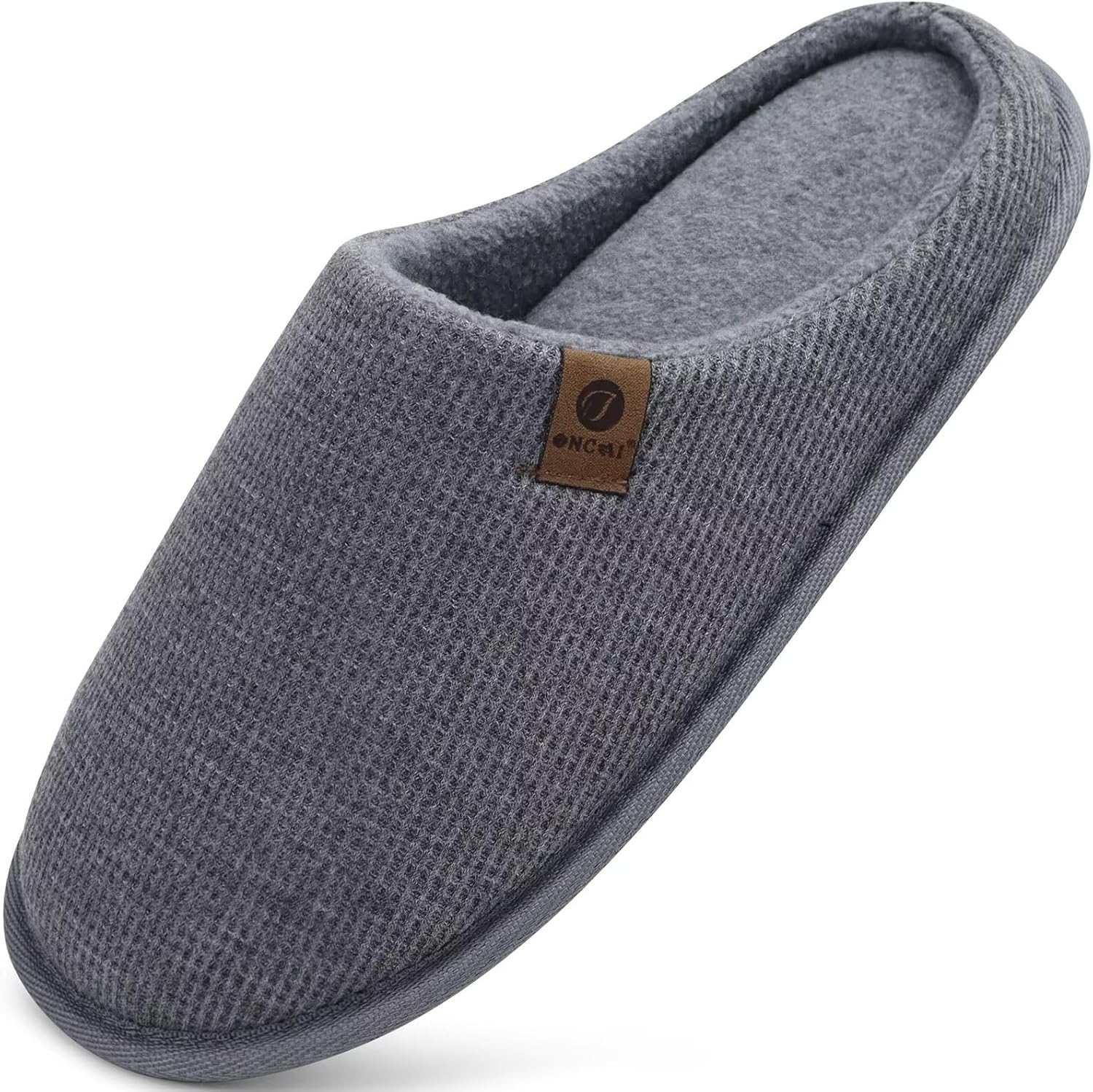 Detalle de ONCAI Pantofole da uomo invernali con memory foam, pelliccia sintetica e suola antiscivolo (EU 40–49)