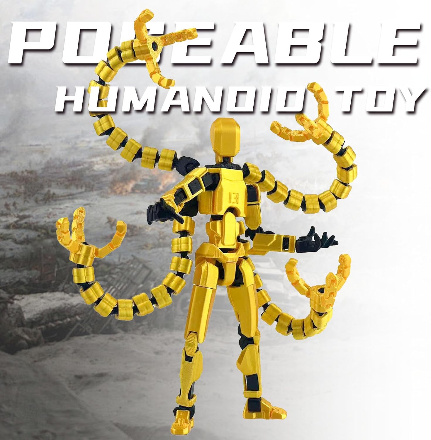 Thumbnail 5 de PkghoKids Poseable Robot Figure 7.2-Inch