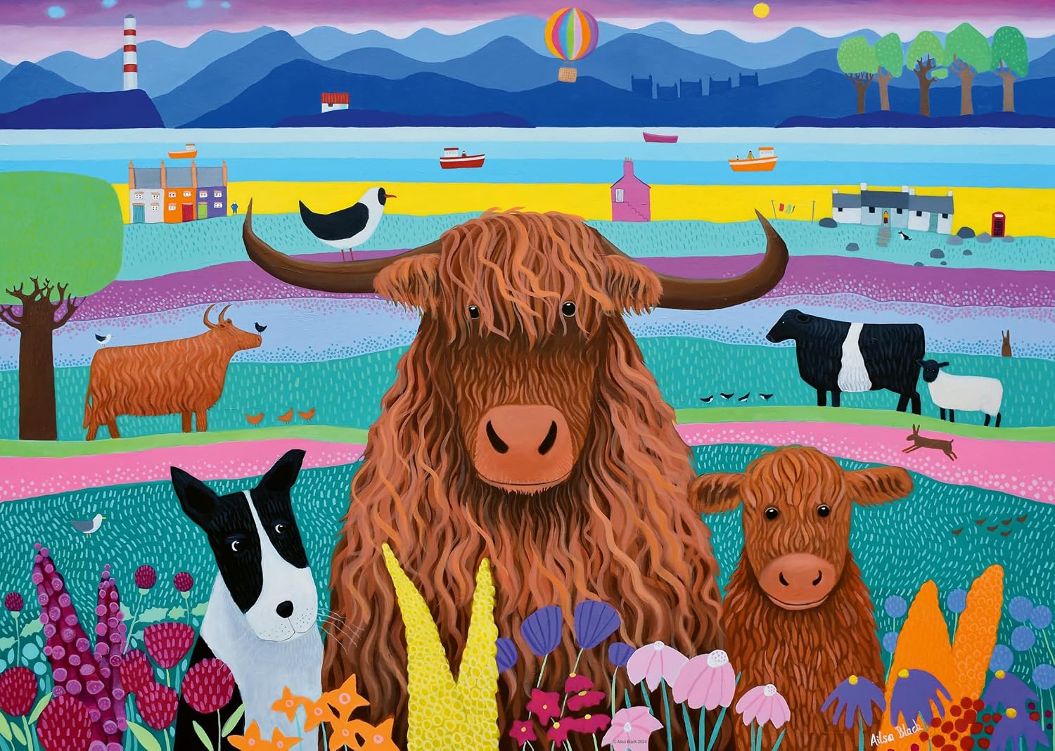 Detalle 2 de Ravensburger Highland Life 1000-Piece Jigsaw Puzzle (Nature Landscape) – FSC-certified, 70 x 50cm