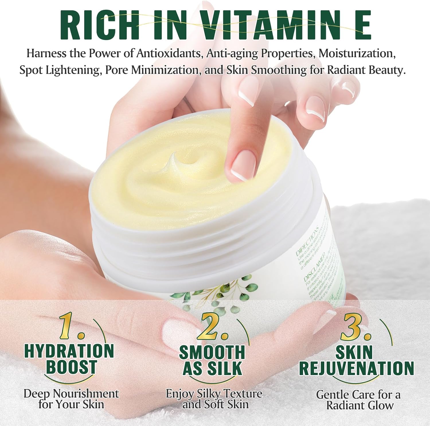 Detalle de RoongDuuDll Wild Yam-crème voor vrouwen, 90 ml, snel intrekkend