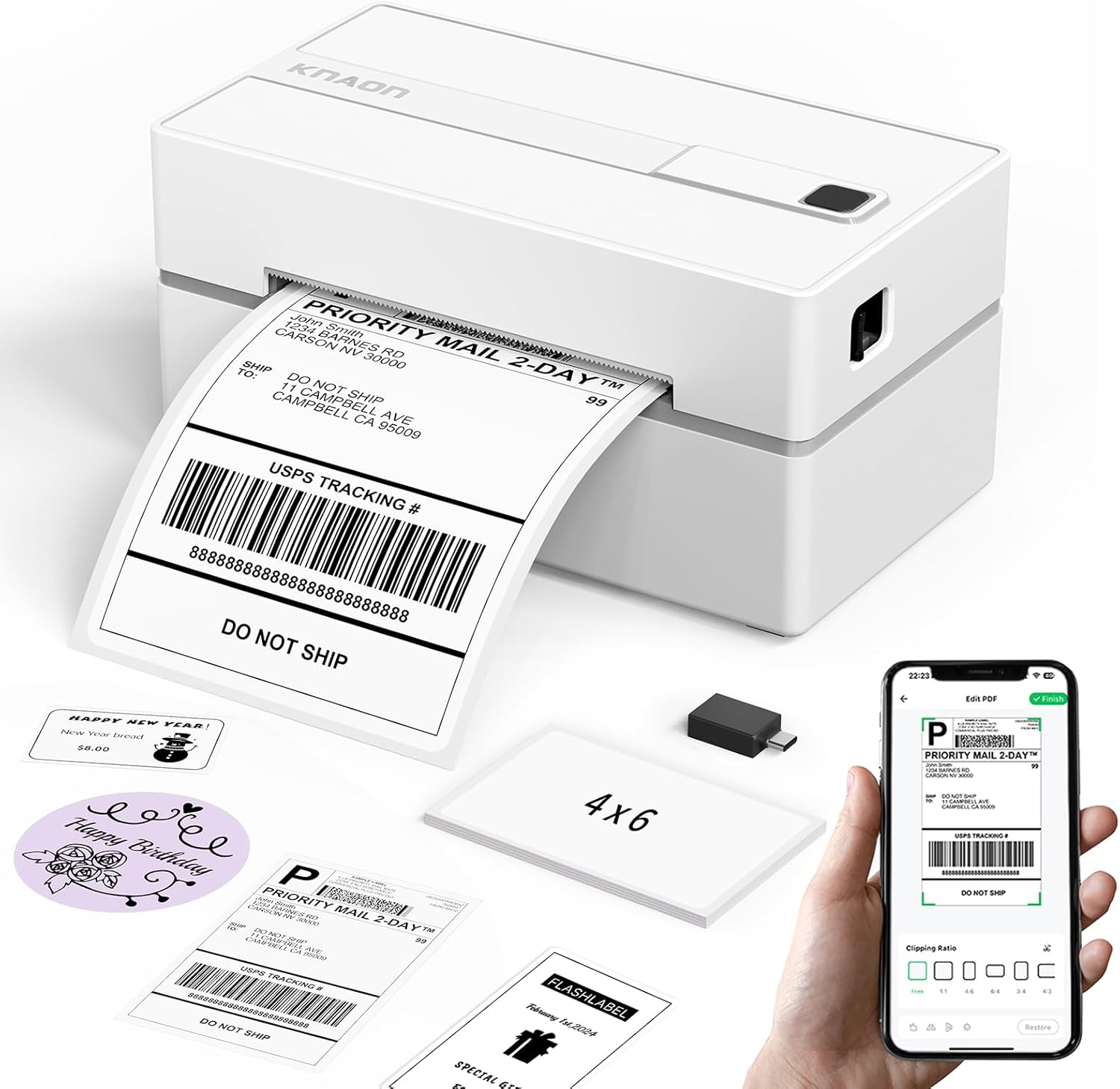 KNAON 4x6 Thermal Label Printer 🖨