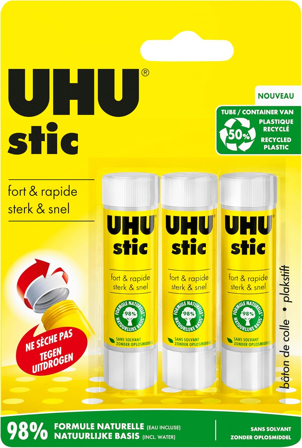 Thumbnail 6 de UHU Stic - Bâton de Colle Sans Solvants, Lot de 6 + 2 Sticks ReNature – 8,2 g chacun