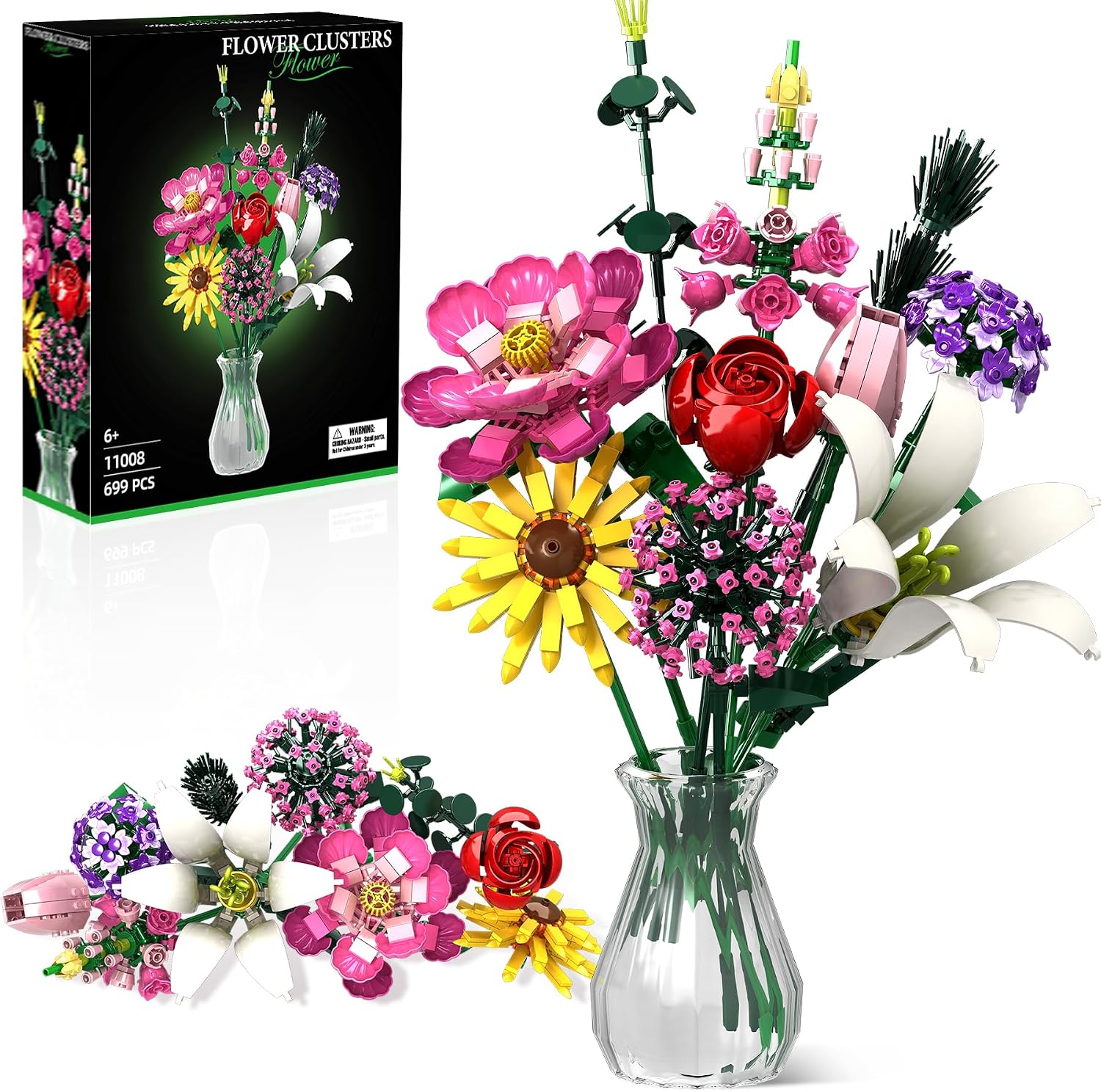 Detalle de Rongmeiz Flower Clusters 721 Teile Bouquet-Set