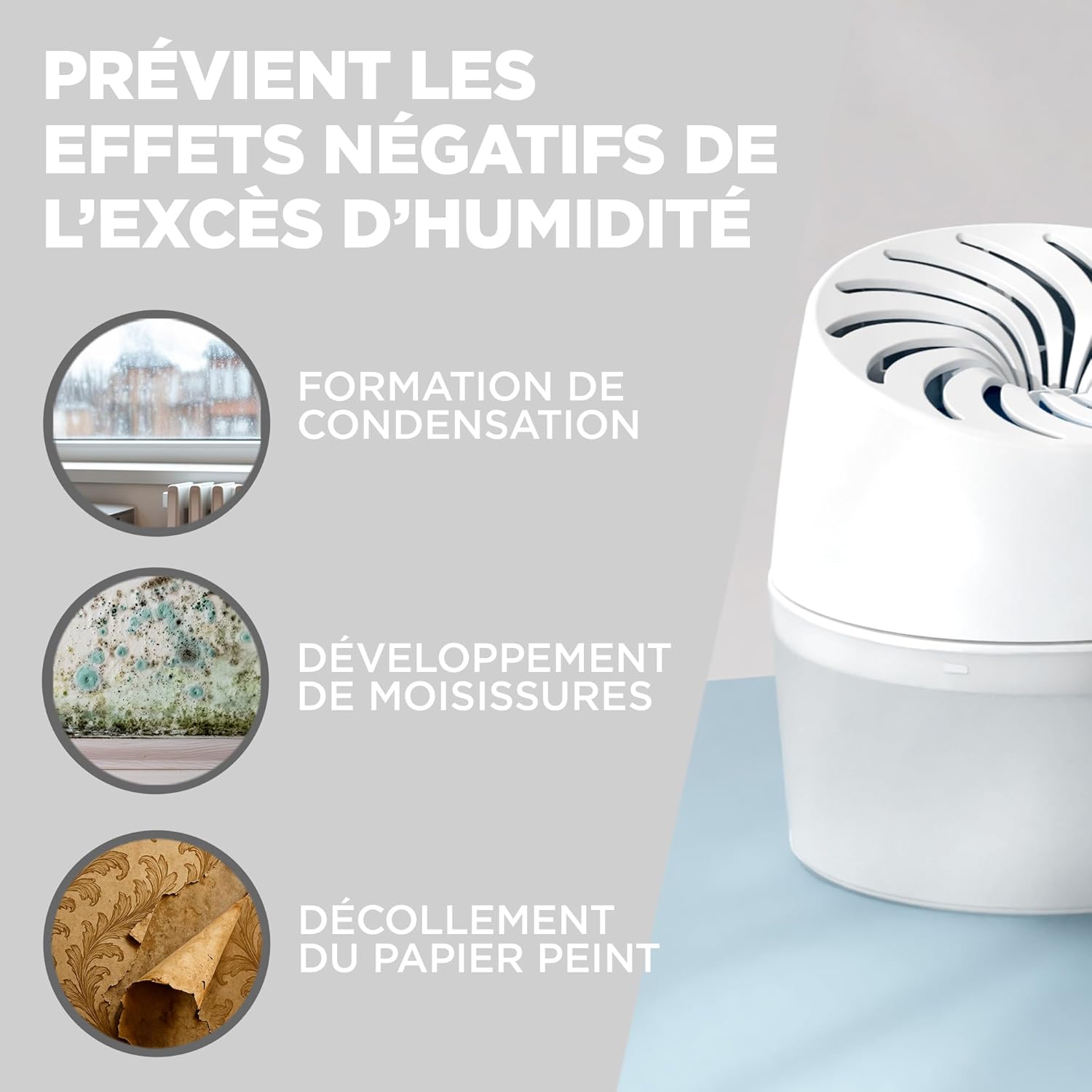 Thumbnail 3 de Rubson Aero 360° Compact Absorbeur d'humidité + recharge 450 g — Déshumidificateur d’air anti-odeur