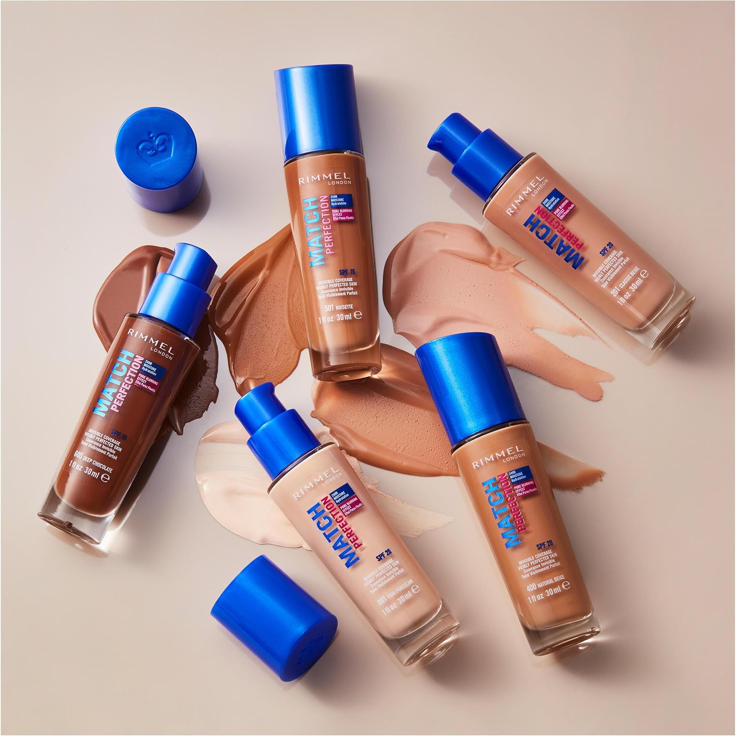 Detalle de Rimmel Match Perfection 34778804300 Foundation, 300 Sand, SPF20