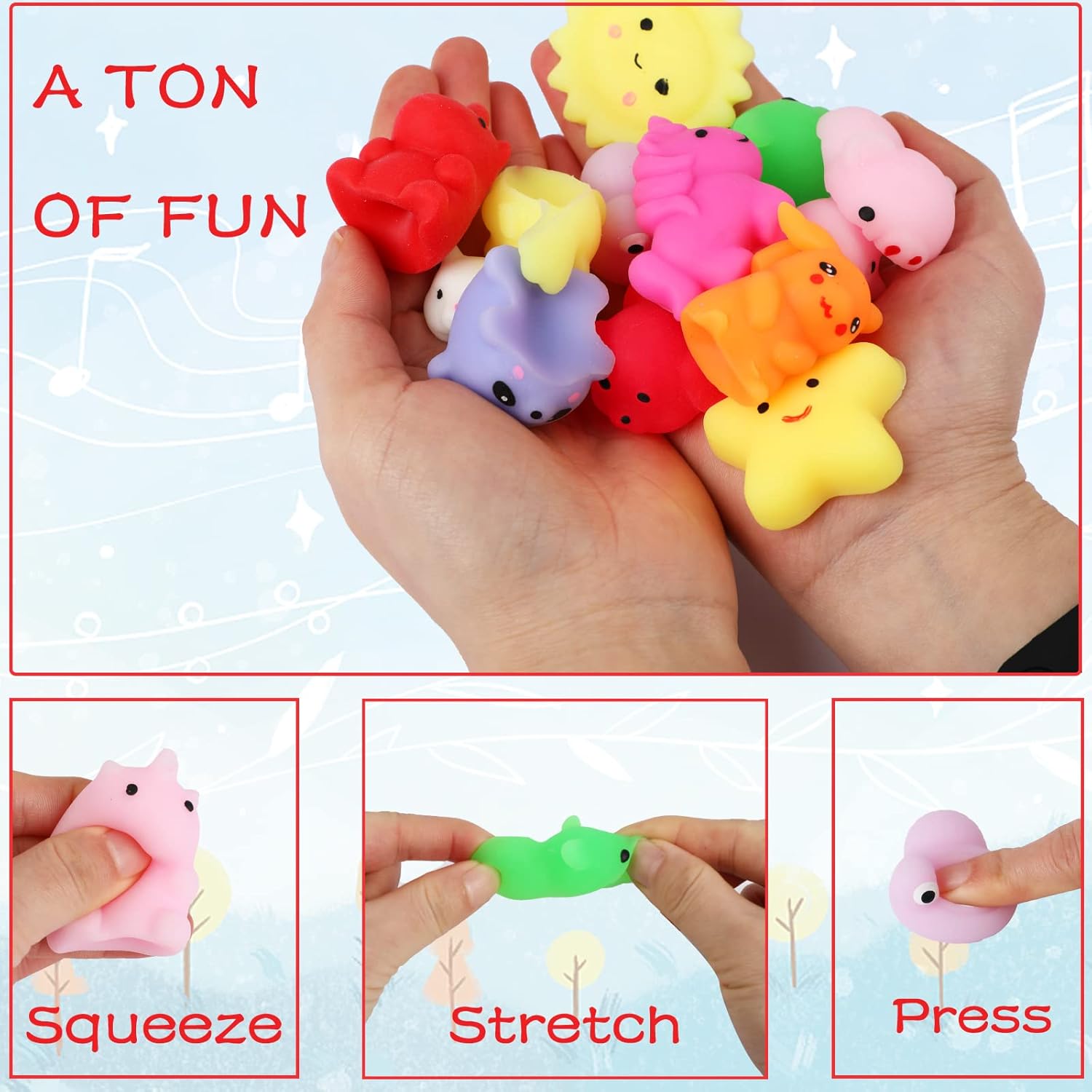 Thumbnail 2 de 80pcs Mochi Squishy Toys Bundle