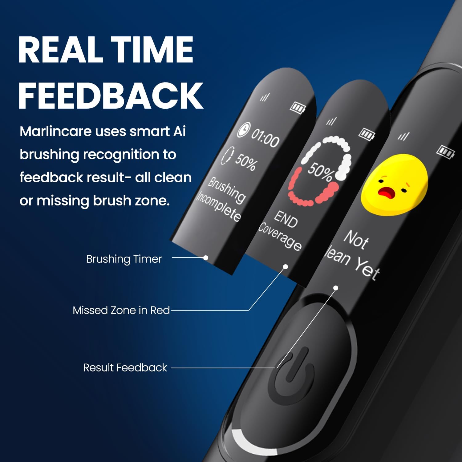 Detalle 2 de Marlincare Electric Toothbrush Black