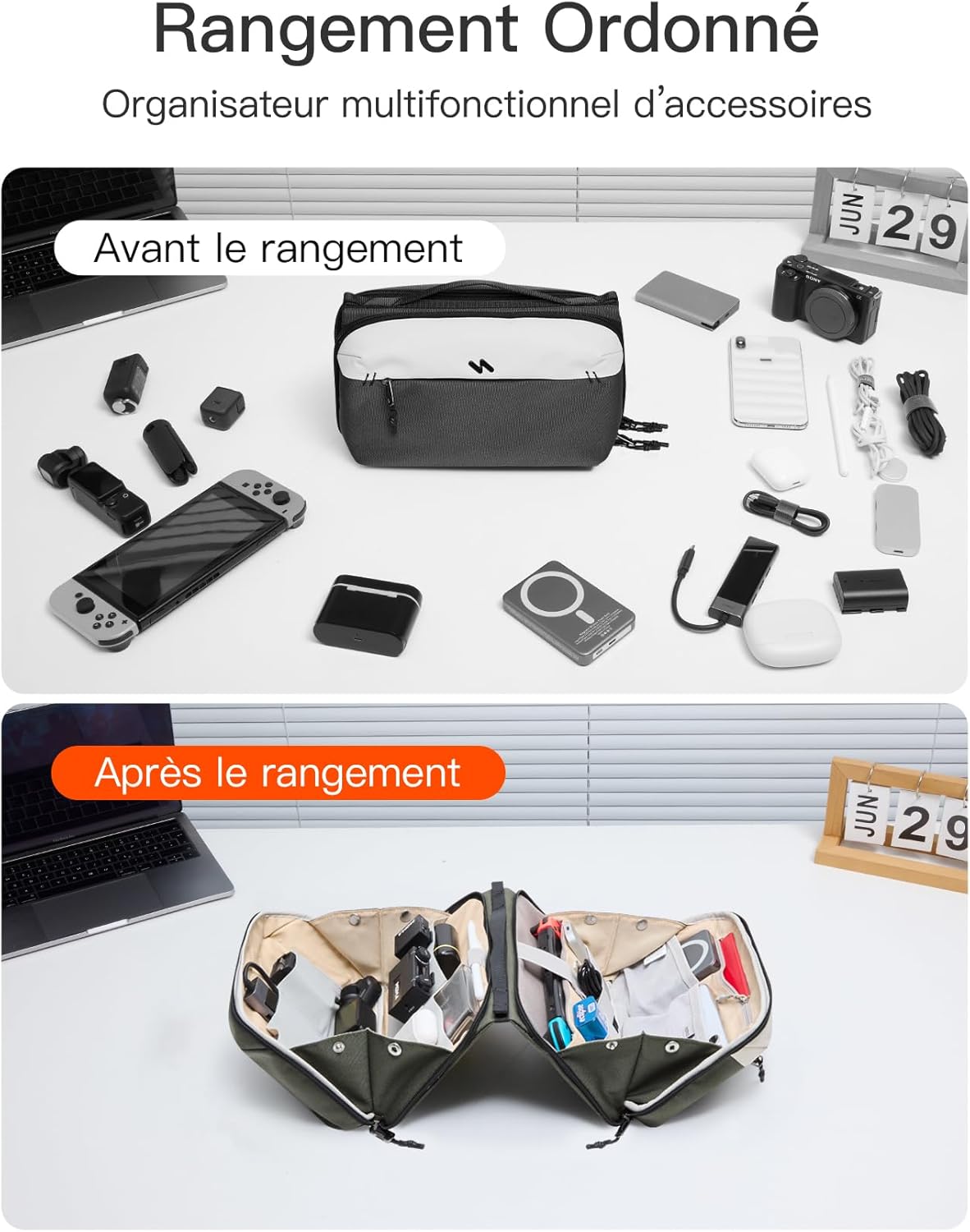 Thumbnail 3 de Inateck Organisateur Électronique Olive