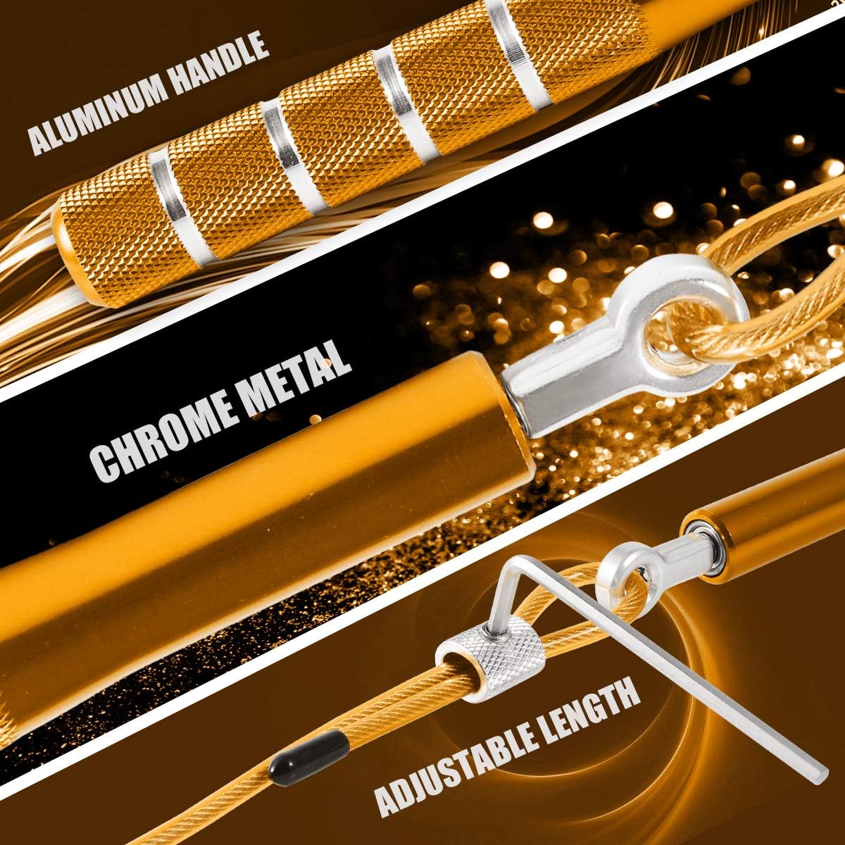 Detalle 2 de Wastou M044 Adjustable Speed Jump Rope with Aluminium Handles and Steel Cable