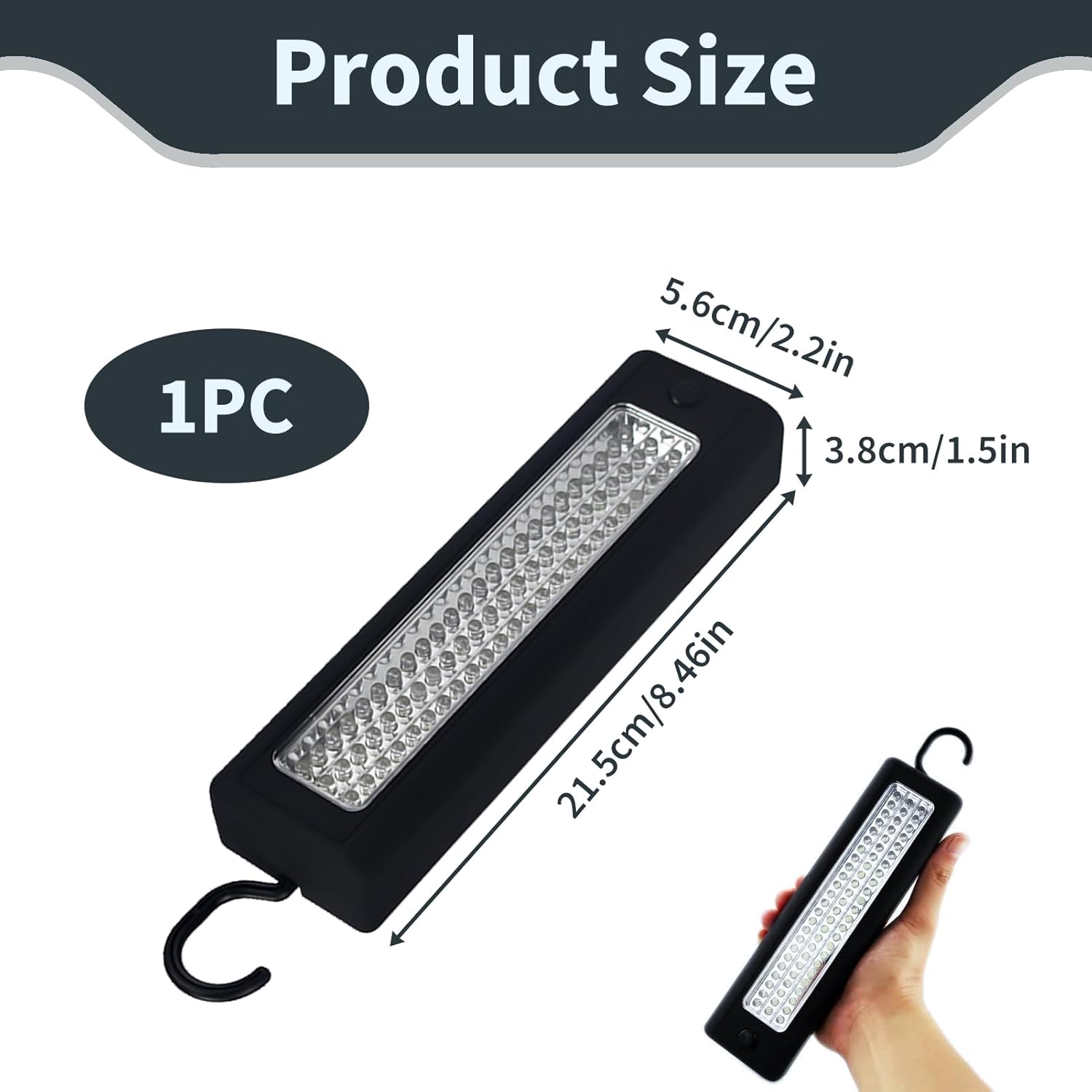 Detalle de 72 LED Magnetic Work Light — Ultra Bright DIY Inspection Lamp with Hanging Hook