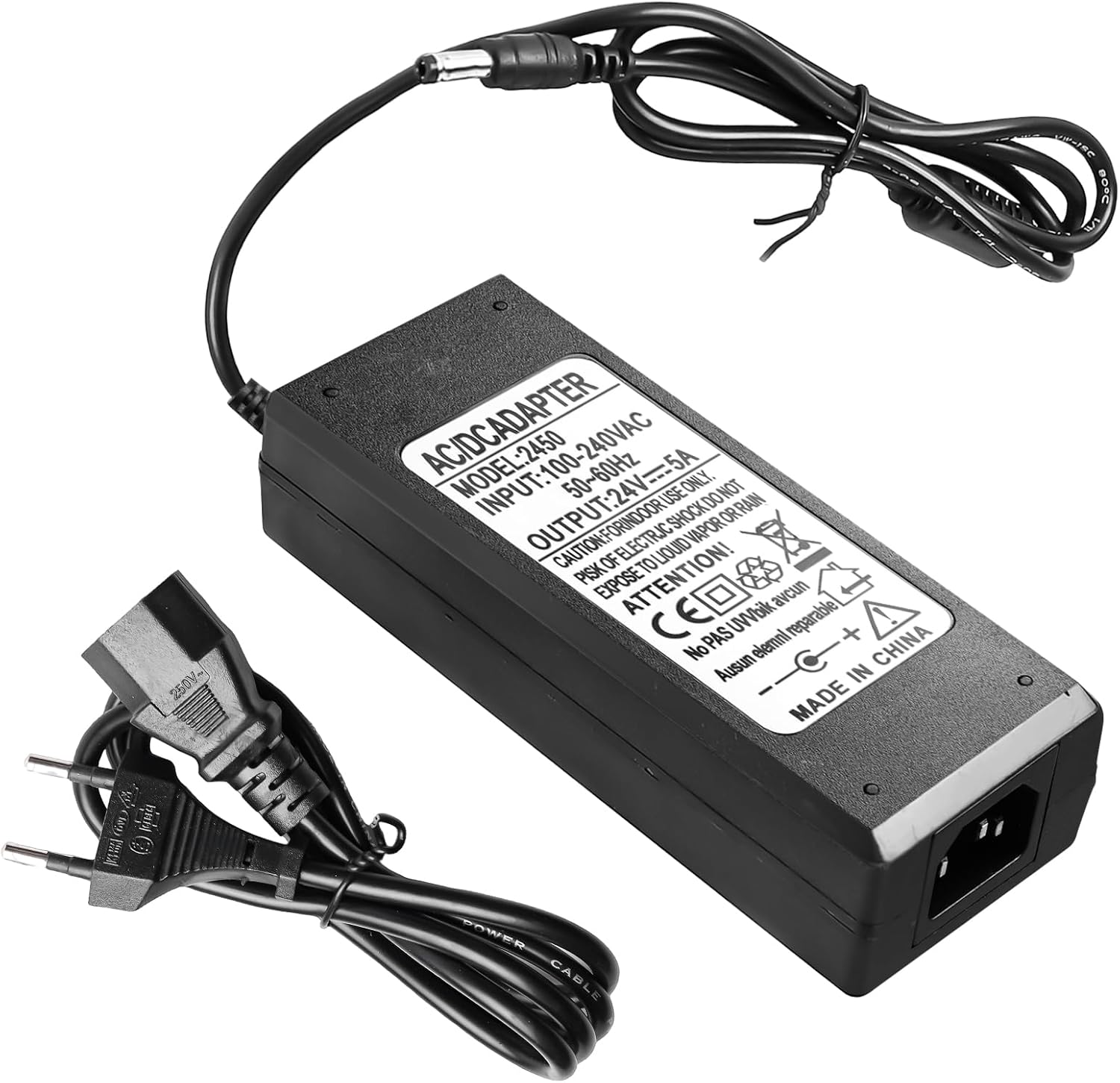 Detalle de GAOUTO 24V 5A Netzteil – 120 W DC-Netzteil für LED-Streifen, Router und mehr
