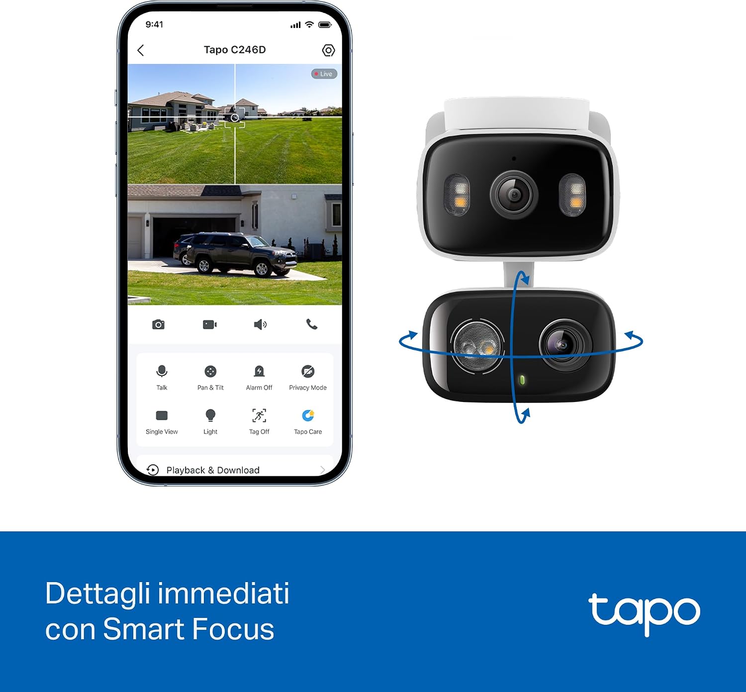 Thumbnail 6 de TP-Link Tapo C246D telecamera esterno 3MP doppio obiettivo