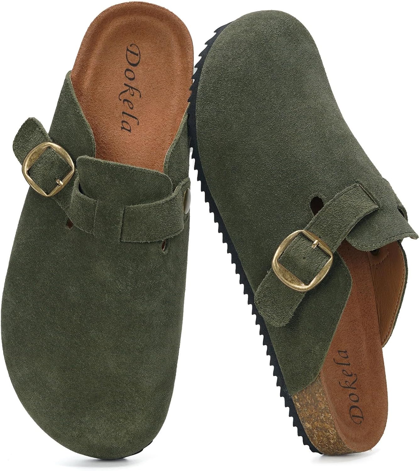 Detalle de Zuecos y Mules Piel con plantilla de corcho